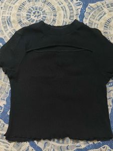 Ribbed Black T-shirt