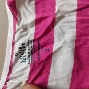 Pink &amp; White Striped Tank Top
