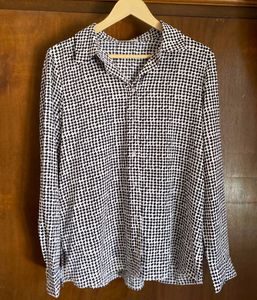 Classic Black & White Printed Shirt