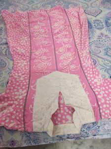 Pink Floral Kurta