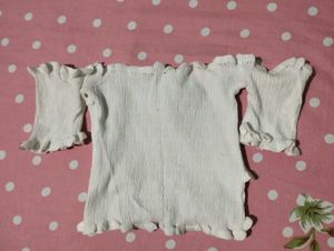 White Smocked Off-Shoulder Top