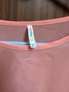 Sheer Pink 3/4 Sleeve Top