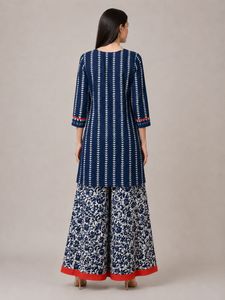 Printed Kurta with Palazzo Set