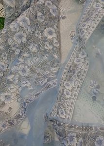 💙Power Blue Organza Light Weight Dupatta💙