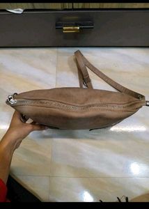 Beige Star Sparkle Crossbody Bag