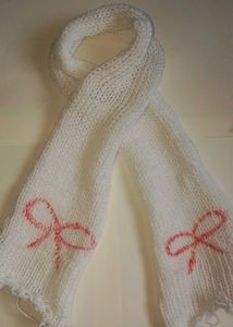 Bow Detail Knit Scarf