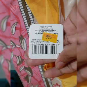 DESIGNER YELLOW FRONT SLIT DRESS (TOTALLY NEW)