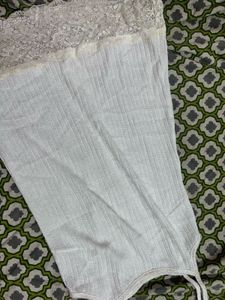 White Lace Trim Slip Dress or kurti