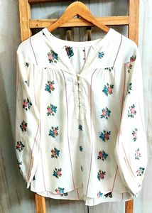 Floral Embroidery work Long Sleeve Top size-42