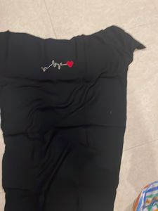 Kaftan Top Black With Embroidery