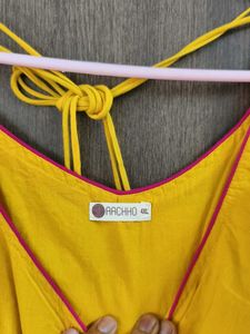 Yellow Kurta Set with Dupatta 4XL