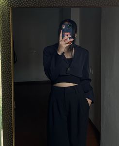 Black Cropped Blazer