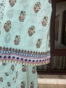 Light Blue Printed Kurta Set