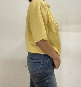💛Yellow Button-Up Top