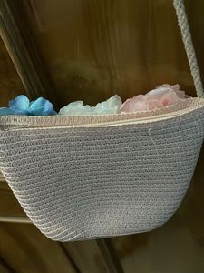 Cute Floral Straw Crossbody Bag