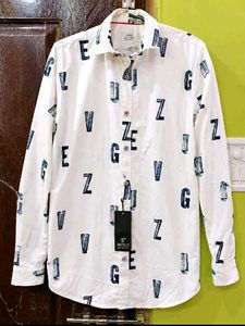 Stylish White Graphic Print Shirt