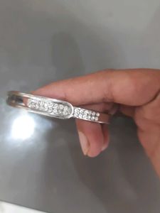 Sparkling Silver-Tone Bangle Bracelet