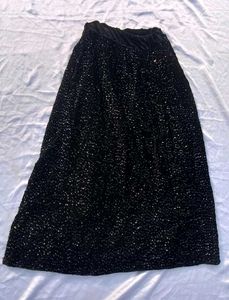 Black Sequence Velvet Lehenga With Dupatta