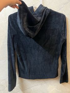 Velvet Zip-Up Hoodie