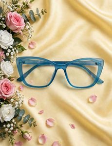 Eyemyeye Nerdlane Blue Full Frame Cat Eye GlassesN