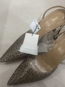 Zara Embellished Slingback Heels