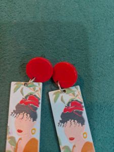 Artistic Portrait Dangle Earrings