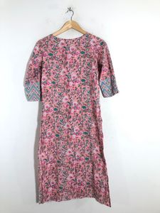 Peach Printed Kurta(Women’s)