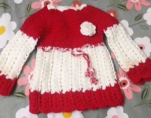 Baby Girl Woolen Frock Set