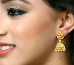 Golden Jhumka Earrings