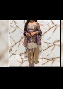 Beautiful Purple & Gold Ethnic Kurta Set