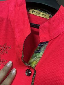 Woolen Warm Kurti Pink Color Xl Size