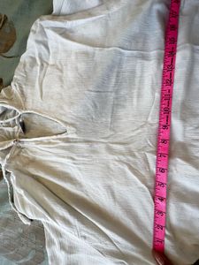 Boho White Top with RIBBON 🎀 Back detailing