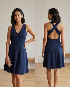 Chic Navy Blue Dress