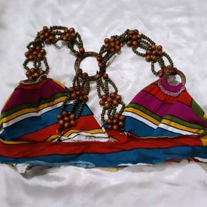 Boho Striped Bikini Top