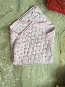 Cute Pink Quilted Baby Blanket wrapper