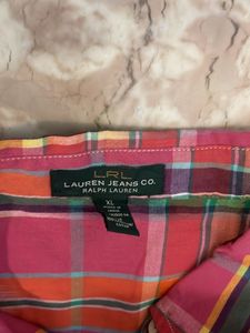 Pink Plaid Button-Up Shirt