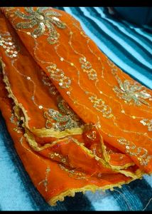 Sequence Orange Duppta