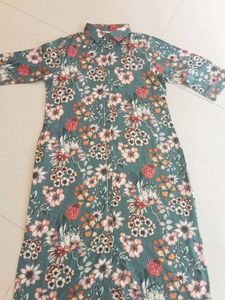 Floral Print Button-Up Midi Dress