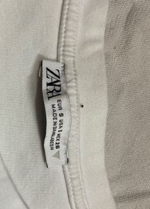 Zara White Cropped Tee