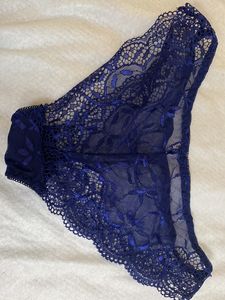 Blue Lace Bikni Lingerie Set Size 36