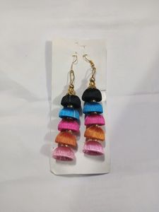 Handicrafted Silk Thread Jhumki, Earring ( New) Pack Of 1