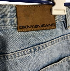 DKNY Light Wash Straight Leg Jeans