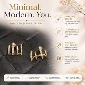 Stylish Gold-Tone Ear Climbers