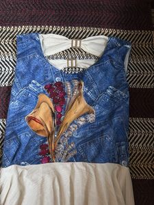 Designer Ethnic Gown with Unique Print