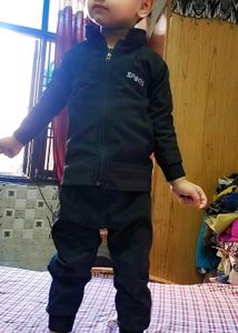 Black 'Sports' baby boy Tracksuit Set