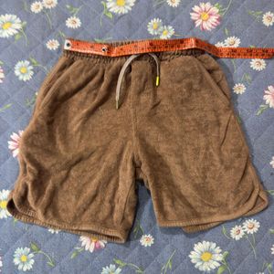 Cozy Brown Terry Shorts