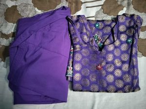 Purple 💜 Colour Kurta With Salwar