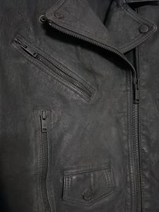 Superdry Premium Black Genuine Leather Biker Jacke