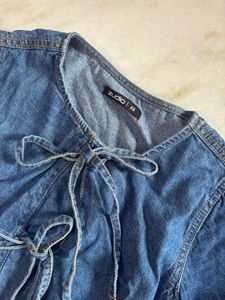 Chic Bow knot Denim Dress