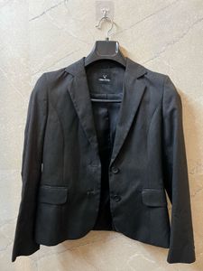 Allen Solly Women's Black Striped Blazer